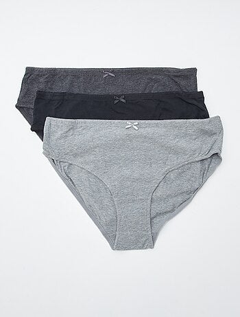 Set di 3 slip in cotone stretch