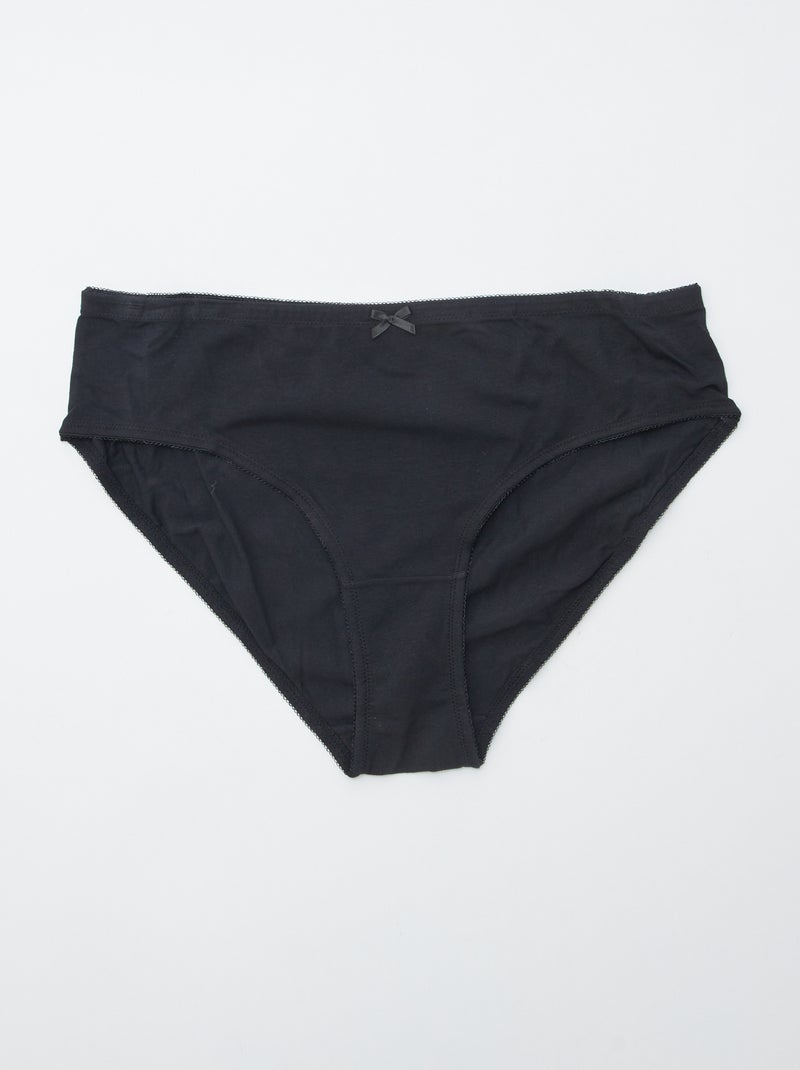 Set di 3 slip in cotone stretch GRIGIO - Kiabi