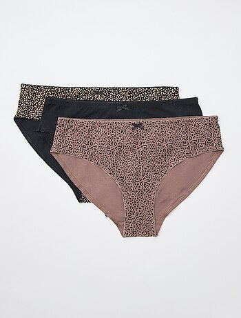 Set di 3 slip in cotone stretch