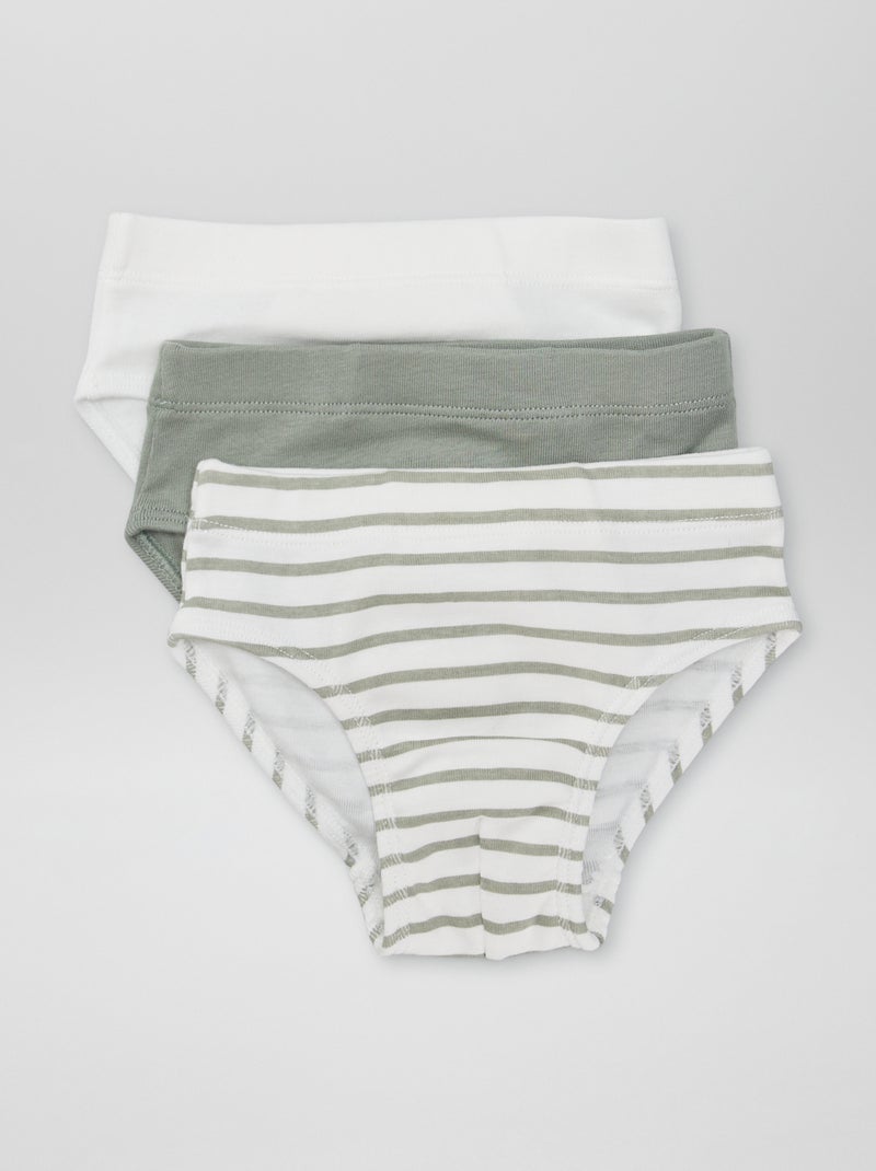 Set di 3 slip in jersey VERDE - Kiabi