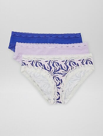 Set di 3 slip in pizzo