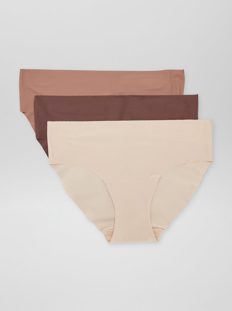 Set di 3 slip invisibili MARRONE - Kiabi