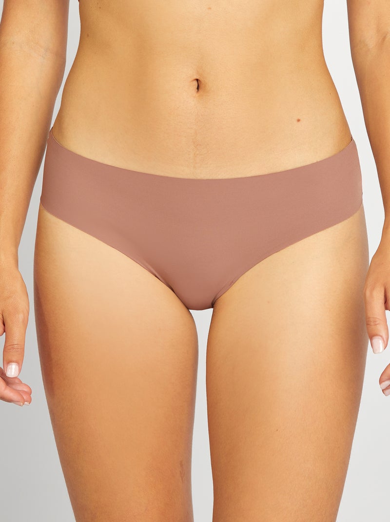Set di 3 slip invisibili MARRONE - Kiabi