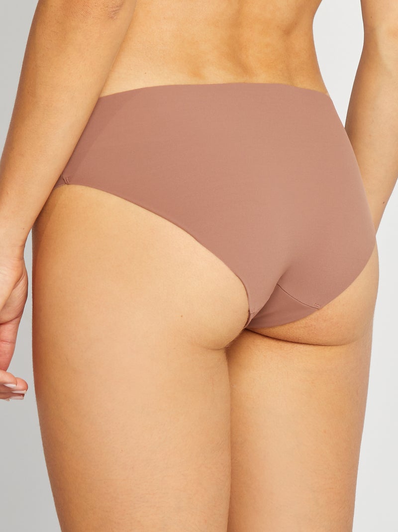 Set di 3 slip invisibili MARRONE - Kiabi