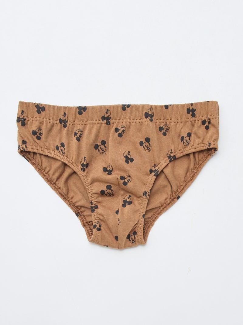 Set di 3 slip 'Mickey' in cotone Marrone - Kiabi