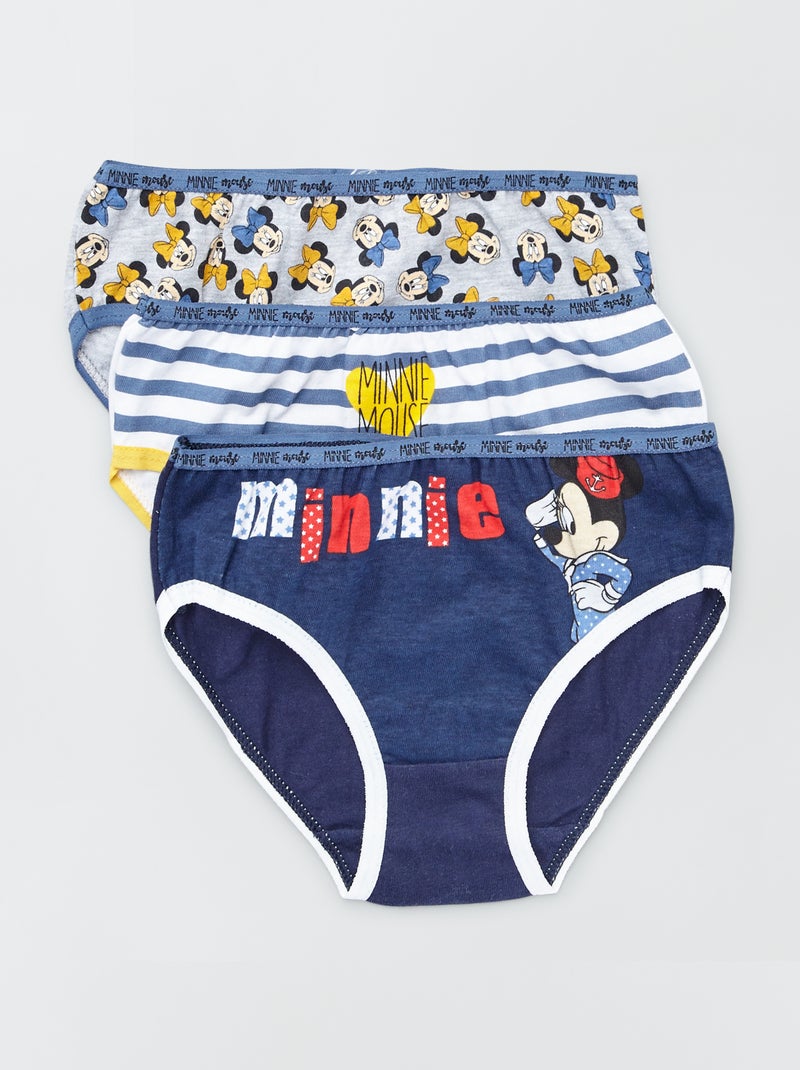 Set di 3 slip 'Minnie' grigio/blu - Kiabi