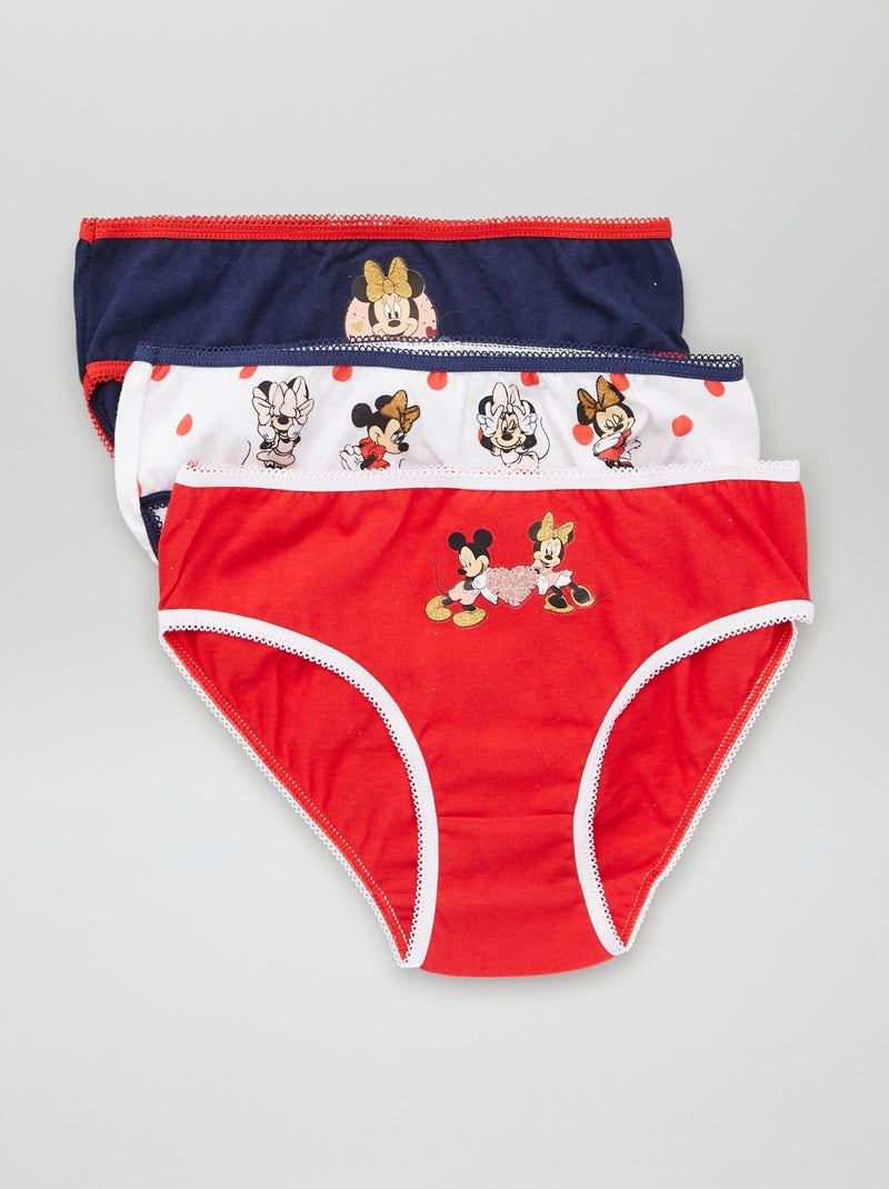 Set di 3 slip 'Minnie' ROSSO - Kiabi