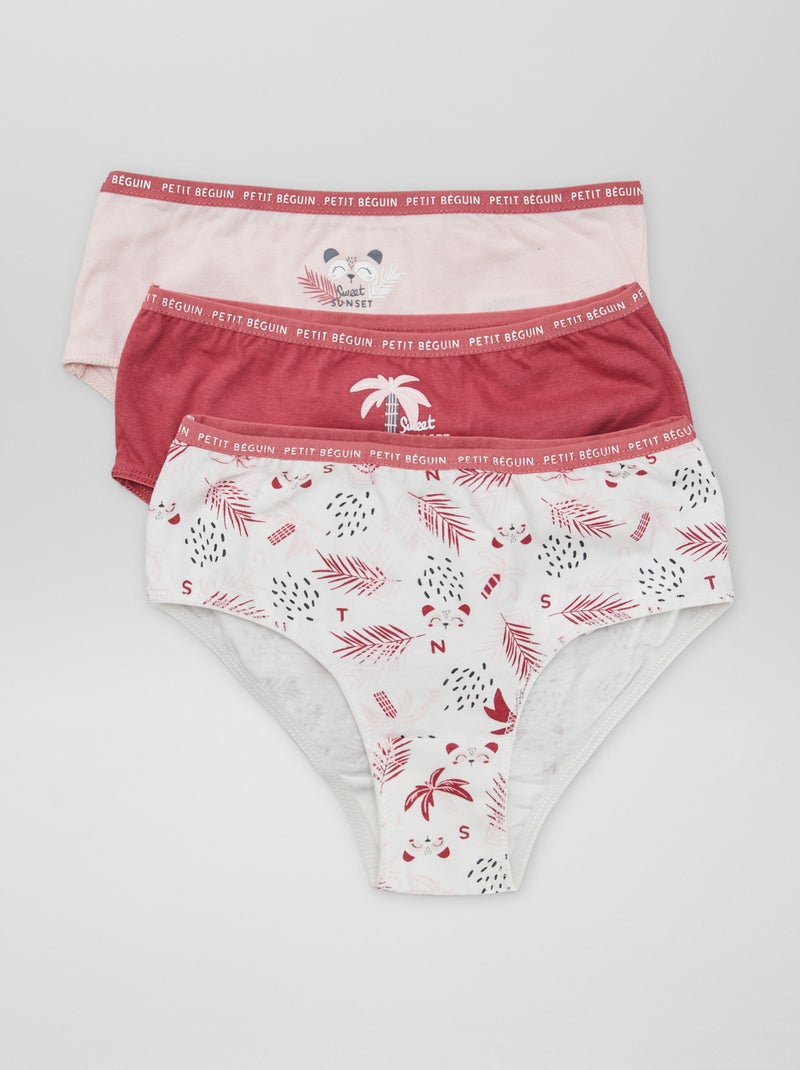 Set di 3 slip 'Petit Béguin' ROSA - Kiabi