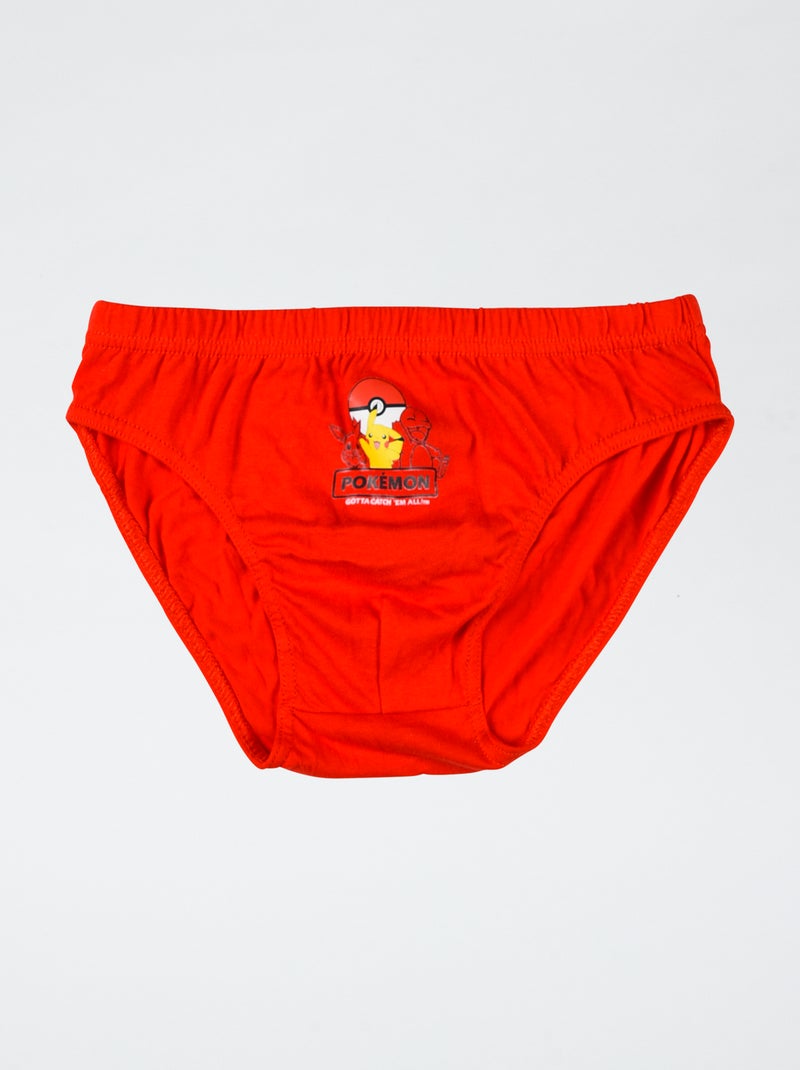 Set di 3 slip 'Pokémon' in cotone Rosso - Kiabi