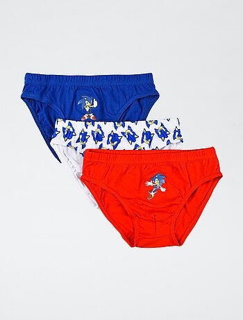 Set di 3 slip 'Sonic' in cotone