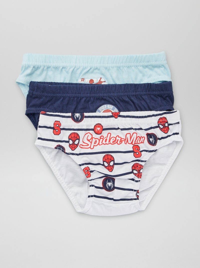 Set di 3 slip 'Spider-Man' blu/bianco - Kiabi