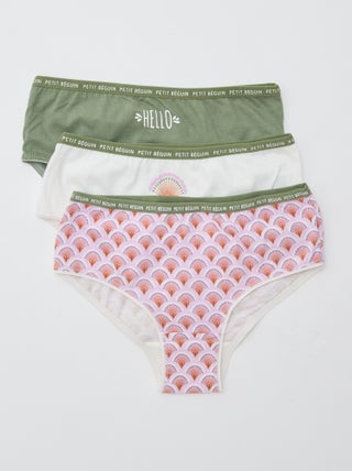 Set di 3 slip stampati 'Petit Béguin'