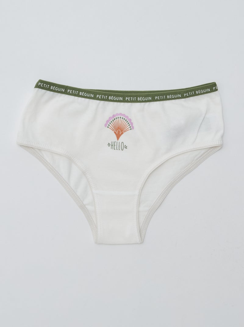 Set di 3 slip stampati 'Petit Béguin' Beige - Kiabi