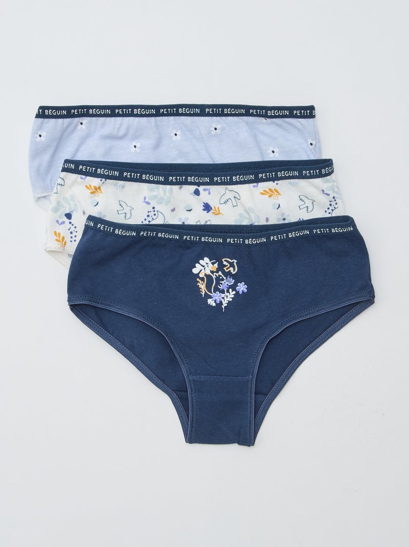 Set di 3 slip stampati 'Petit Béguin' Beige - Kiabi