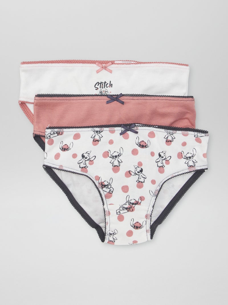Set di 3 slip 'Stitch' BIANCO - Kiabi