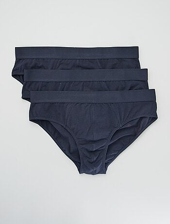 Set di 3 slip tinta unita