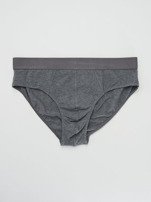 Set di 3 slip tinta unita - Kiabi