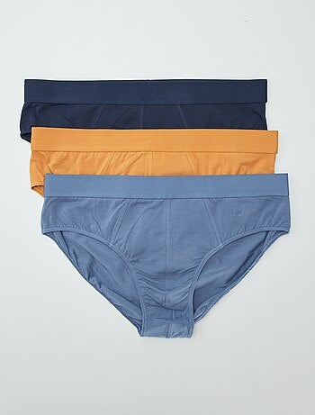 Set di 3 slip tinta unita