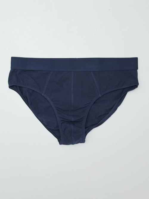 Set di 3 slip tinta unita - Kiabi