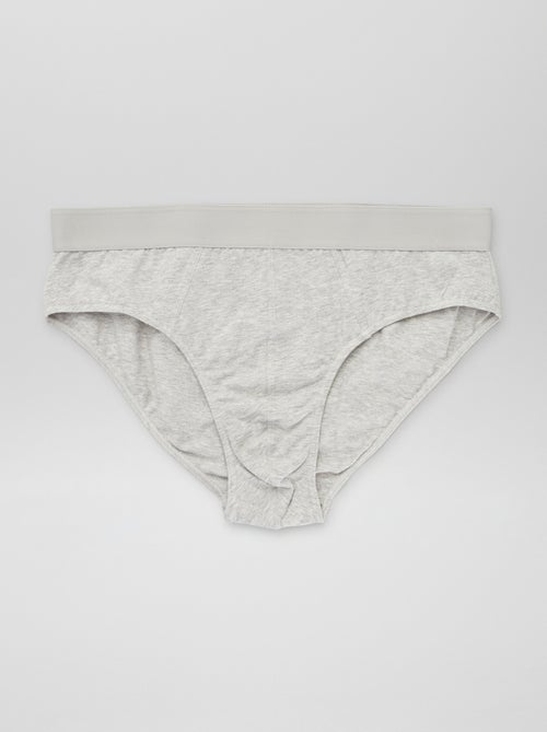 Set di 3 slip tinta unita - Kiabi