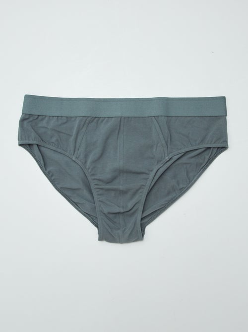 Set di 3 slip tinta unita - Kiabi