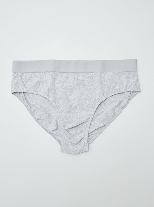 Set di 3 slip tinta unita - Kiabi