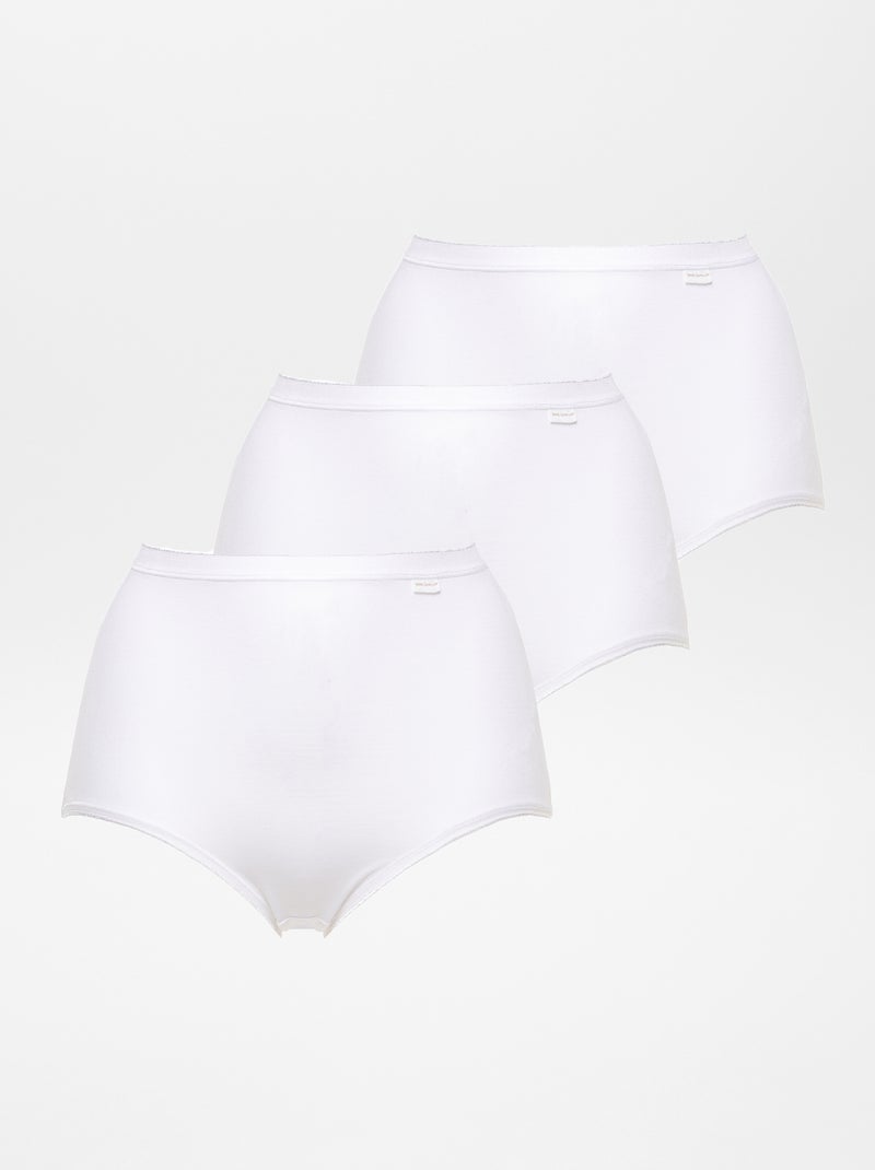 Set di 3 slip vita alta 'Sans Complexe' bianco - Kiabi