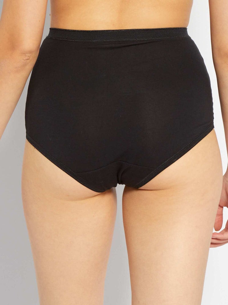 Set di 3 slip vita alta 'Sans Complexe' nero - Kiabi