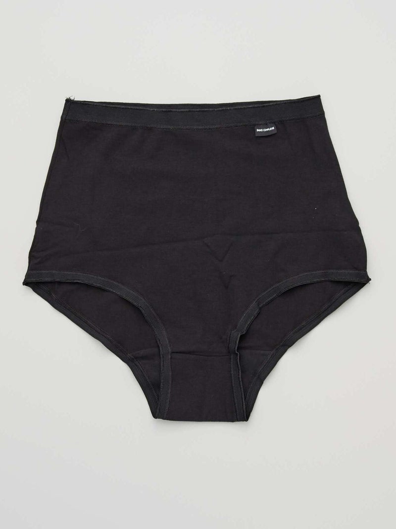 Set di 3 slip vita alta 'Sans Complexe' nero - Kiabi