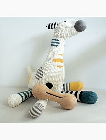 Set di 3 sonagli in cotone e legno naturale | SEVIRA KIDS