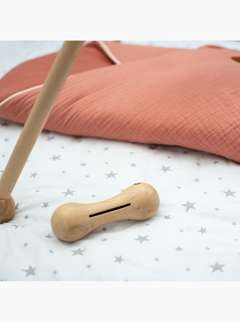 Set di 3 sonagli in cotone e legno naturale | sevira kids | sevira kids Grigio tortora - Kiabi