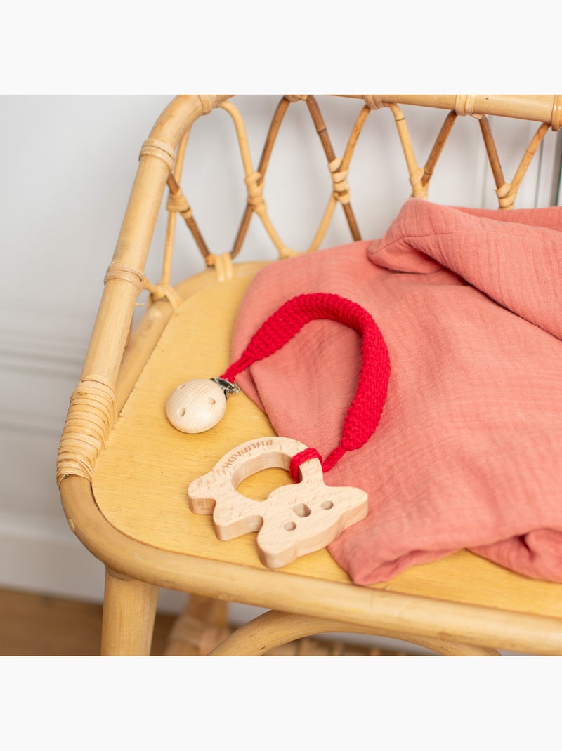 Set di 3 sonagli in cotone e legno naturale | sevira kids | sevira kids Nero Grigio chiaro - Kiabi