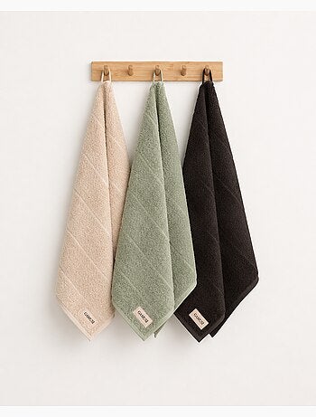 Set di 3 strofinacci da cucina 100% cotone, colori assortiti, tessuto spugna - Gamusi.