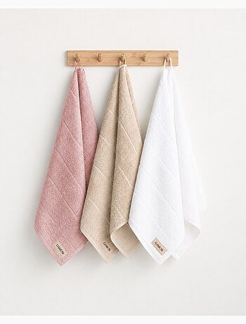 Set di 3 strofinacci da cucina 100% cotone, colori assortiti, tessuto spugna - Gamusi.