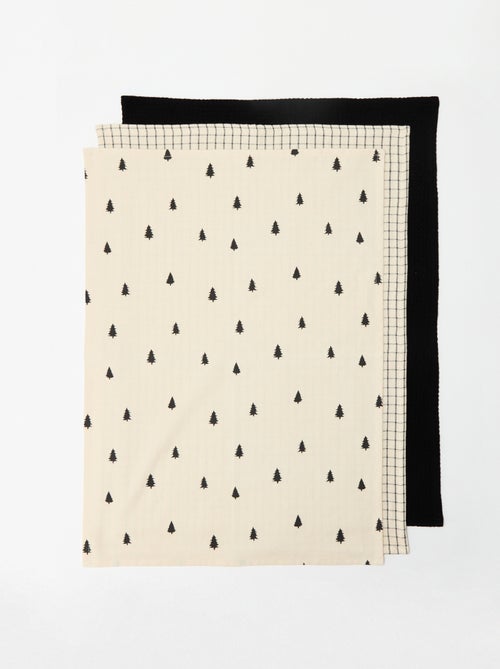 Set di 3 strofinacci da cucina natalizi in cotone 50x70 cm - Kiabi