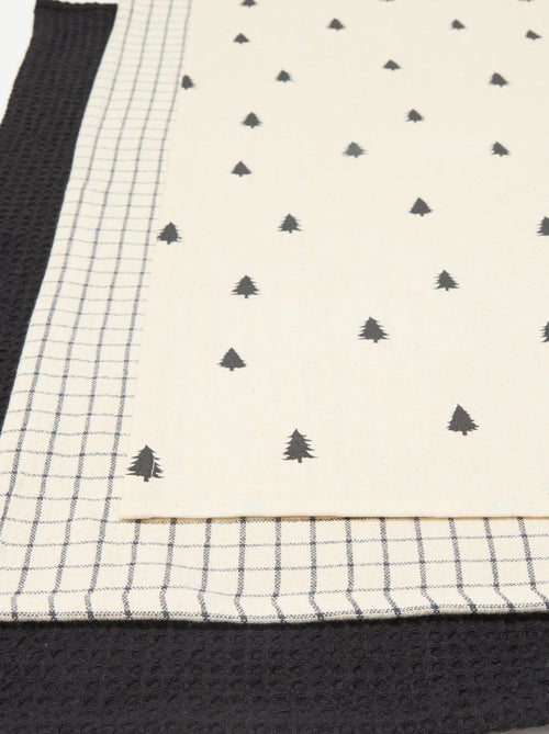 Set di 3 strofinacci da cucina natalizi in cotone 50x70 cm - Kiabi