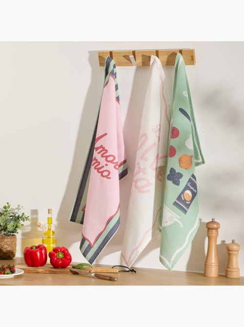 Set di 3 strofinacci della pasta 70x45cm in cotone - Kiabi Set di 3 strofinacci della pasta 70x45cm in cotone - Kiabi