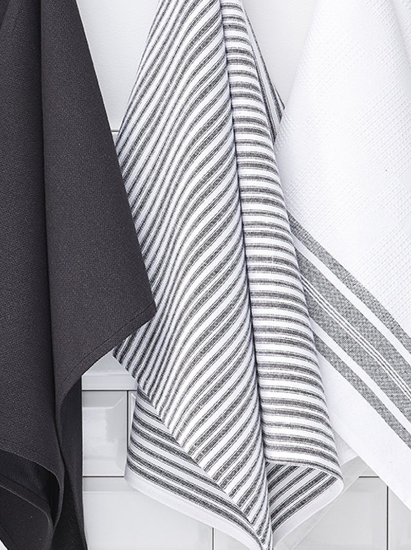 Set 3 Strofinacci Da Cucina In Microfibra - 68x42 Cm, Antracite, Moderni - Foto 11