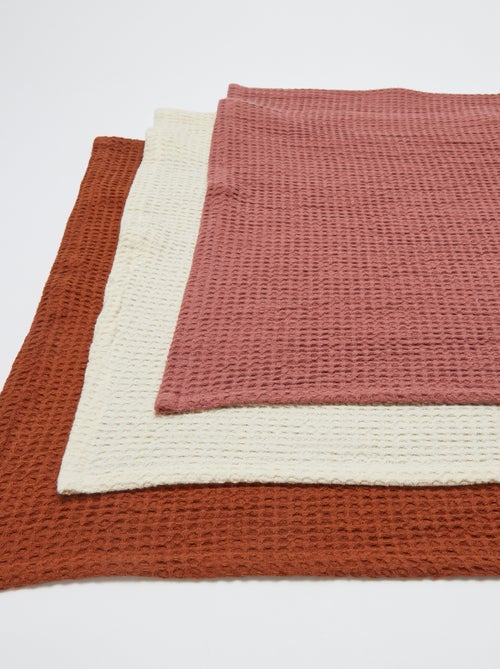 Set di 3 strofinacci rettangolari a nido d'ape - Kiabi