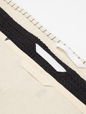 Set di 3 strofinacci stampati Natale in cotone 50x70 cm