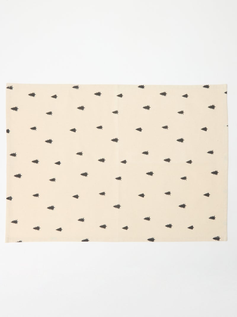 Set di 3 strofinacci stampati Natale in cotone 50x70 cm Nero - Kiabi