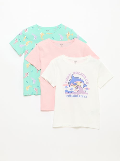 Set di 3 t-shirt a maniche corte - Kiabi