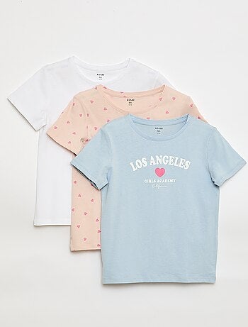 Set di 3 t-shirt a maniche corte