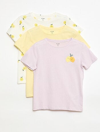 Set di 3 t-shirt a maniche corte
