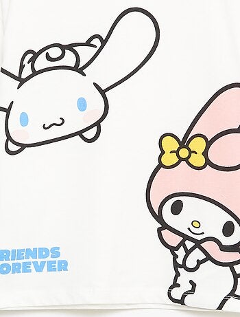 Set di 3 t-shirt a maniche corte 'Kuromi' in cotone