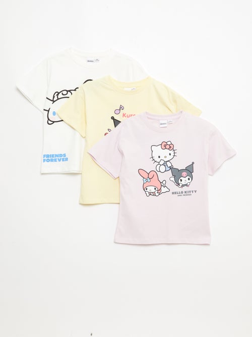 Set di 3 t-shirt a maniche corte 'Kuromi' in cotone - Kiabi