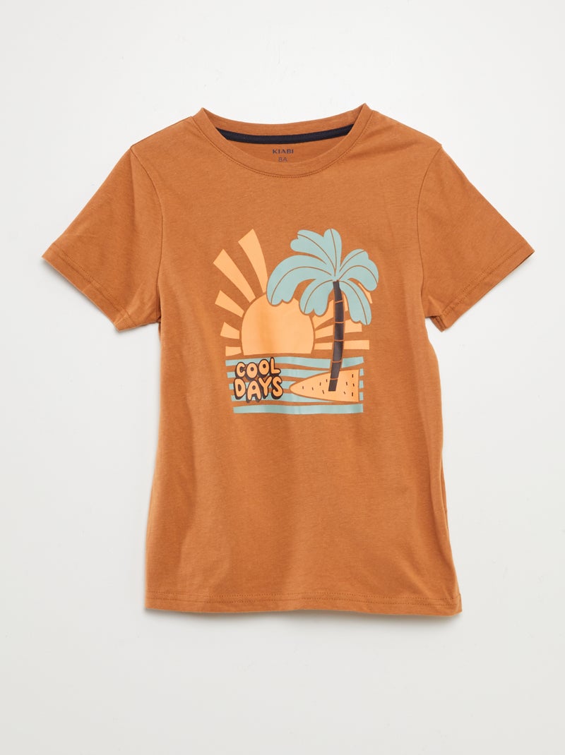 Set di 3 t-shirt a maniche corte MARRONE - Kiabi