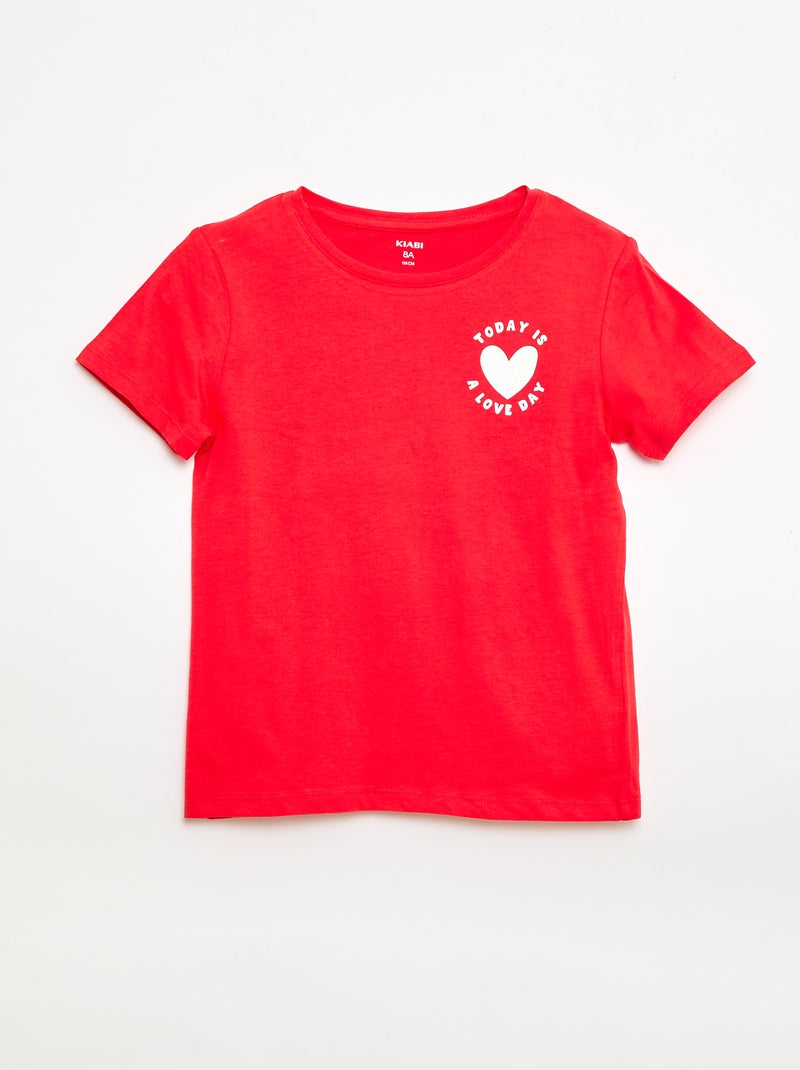 Set di 3 t-shirt a maniche corte Rosso - Kiabi