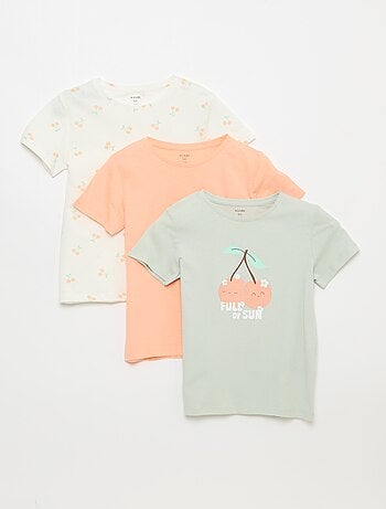 Set di 3 t-shirt a maniche corte