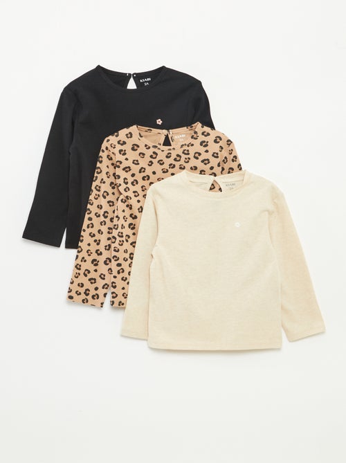 Set di 3 t-shirt a maniche lunghe - Kiabi